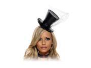 Be Wicked! Costumes BW1061 Black Pin on Sparkle Tiny Top Hat