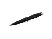 Kershaw Secret Agent 4.4 Fixed Blade Knife Spear Point Plain Edge SS Black Oxide Finish Rubberized Co molded Handl