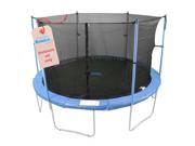 Upper Bounce UBES158 Upper Bounce 8 Pole Trampoline Enclosure Set to fit 15 FT. Trampoline Frames with set of 4 or 8 W Shaped Legs Trampoline Not Included