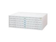 Safco 4996W 5 Drawer White Steel Flat File