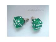 SmallAutoParts Green Glitter Dice License Plate Frame Fasteners Bolts Set Of 2