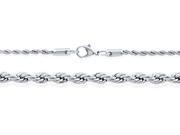 Doma Jewellery SSSSN04420 Stainless Steel Necklace Rope Style 2.3 mm. Length 18 1 20 in.