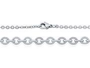 Doma Jewellery SSSSN06618 Stainless Steel Necklace Cable Style 2.2 mm. Length 18 1 18 in.