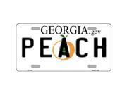 Smart Blonde LP 6149 Peach Georgia Novelty Metal License Plate