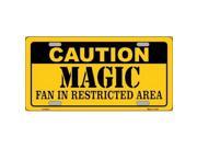 Smart Blonde LP 2614 Caution Magic Fan Metal Novelty License Plate