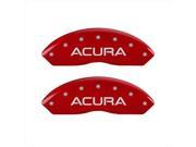 MGP Caliper Covers 39001SACURD Acura Red Caliper Covers Engraved Front Rear Set of 4