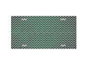 Smart Blonde LP 7156 Green White Small Chevron Print Oil Rubbed Metal Novelty License Plate
