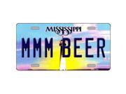 Smart Blonde LP 6594 MMM Beer Mississippi Novelty Metal License Plate