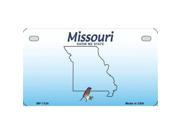Smart Blonde MP 1124 Missouri State Background Metal Novelty Motorcycle License Plate