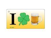 Smart Blonde KC 6883 I Love Beer Yellow Novelty Key Chain