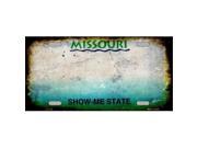Smart Blonde LP 8142 Missouri State Background Rusty Novelty Metal License Plate