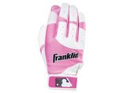 Franklin Sports 21203F1 Youth Flex Small Batting Gloves White Pink