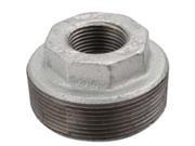 World Wide Sourcing 35 1 1 2X3 4G Malleable Hex Pipe Bushing Galvanized 1.5 x .75 In.