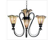 Kenroy Home 90895TS Inverness 3 plus 2 Light Chandelier Tuscan Silver Finish