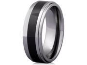 Doma Jewellery SSTCCR00312 Tungsten Carbide Ceramic Ring Size 12
