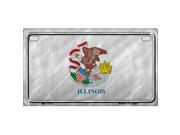 Smart Blonde MP 1037 Illinois State Flag Metal Novelty Motorcycle License Plate