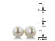 SuperJeweler Classic 11 12 mm. Lustrous Natural Freshwater White Semi pearl Stud Earrings