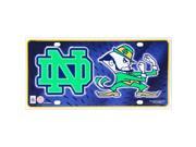 Rico LP 5512 Notre Dame Deluxe Novelty Metal License Plate