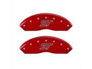 MGP Caliper Covers 10231SSTORD ST Red Caliper Covers Engraved Front Rear Set of 4