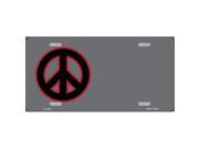 Smart Blonde LP 3481 Peace Symbol Offset Metal Novelty License Plate