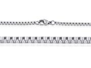 Doma Jewellery SSSSN03816 Stainless Steel Necklace Box Style 1.5 mm. Length 16 in.