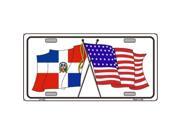 Smart Blonde LP 5125 United States Dominican Republic Crossed Flags Metal Novelty License Plate Sign