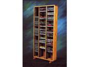 Wood Shed 313 4 CD DVD Solid Oak Tower for CDs and DVDs Individual Locking Slots