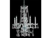 Crystorama Lighting 1125 CH CL S Traditional Crystal Collection Chandelier Polished Chrome