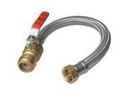 Cash Acme U3068FLEX18BVLF Water Heater Connector With Ball Valve 0.5 In.