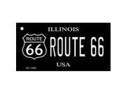 Smart Blonde KC 1486 Illinois Route 66 Black Novelty Key Chain