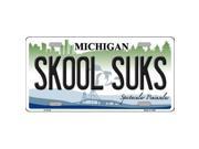Smart Blonde LP 6128 Skool Suks Michigan Metal Novelty License Plate
