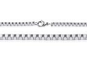 Doma Jewellery SSSSN05924 Stainless Steel Necklace Box Style 2.0 mm. Length 18 1 24 in.