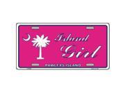 Smart Blonde LP 5334 Island Girl Pink Metal Novelty License Plate
