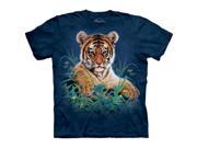 The Mountain 1510940 Tiger Cub in Grass Kids T Shirt Small