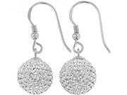 Doma Jewellery SSEZ268C Sterling Silver Ball Earring With Crystal