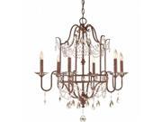 Feiss F2475 6MBZ Gianna Scuro 6 Light Mocha Bronze Chandelier