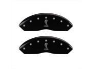 MGP Caliper Covers 10017SSNKBK Tiffany Snake Black Caliper Covers Engraved Front Rear Set of 4