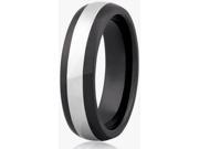 Doma Jewellery SSTCCR0019 Tungsten Carbide Ceramic Ring Size 9