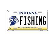 Smart Blonde LP 6400 Fishing Indiana Novelty Metal License Plate
