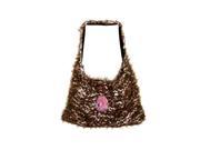 Bulk Buys BG154 3 Hand Knit Brown Pink Over The Shoulder Bag