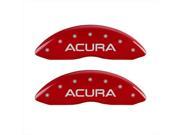 MGP Caliper Covers 39011SACURD Acura Red Caliper Covers Engraved Front Rear Set of 4