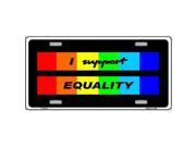 Smart Blonde LP 4737 I Support Equality Metal Novelty License Plate