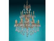 Oxford Collection 2724 OB CL SAQ Ornate Cast Brass Chandelier Accented with Swarovski Spectra Crystal