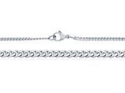 Doma Jewellery SSSSN01920 Stainless Steel Necklace Curb Style 2.2mm Length 20 in.