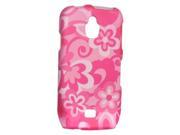 DreamWireless CRSAMT759HPCOFL Samsung Exhibit 4G T759 Crystal Rubber Case Hot Pink Combo Flower