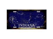 Smart Blonde LP 8131 Inidana State Background Rusty Novelty Metal License Plate
