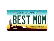 Smart Blonde LP 6658 Best Mom Arizona Background Novelty Metal License Plate