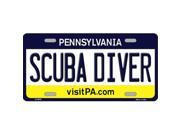 Smart Blonde LP 6076 Scuba Diver Pennsylvania State Background Novelty Metal License Plate