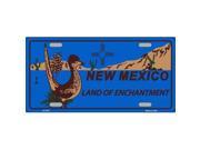 Smart Blonde LP 2476 Roadrunner Blue New Mexico Metal Novelty License Plate