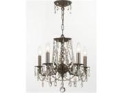 Mirabella Collection 5545 PW CL S Clear Swarovski Strass Wrought Iron Chandelier